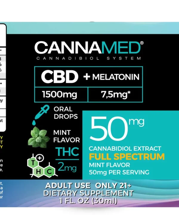 CannaMED | Full Spectrum 1500mg THC 2mg Melatonin