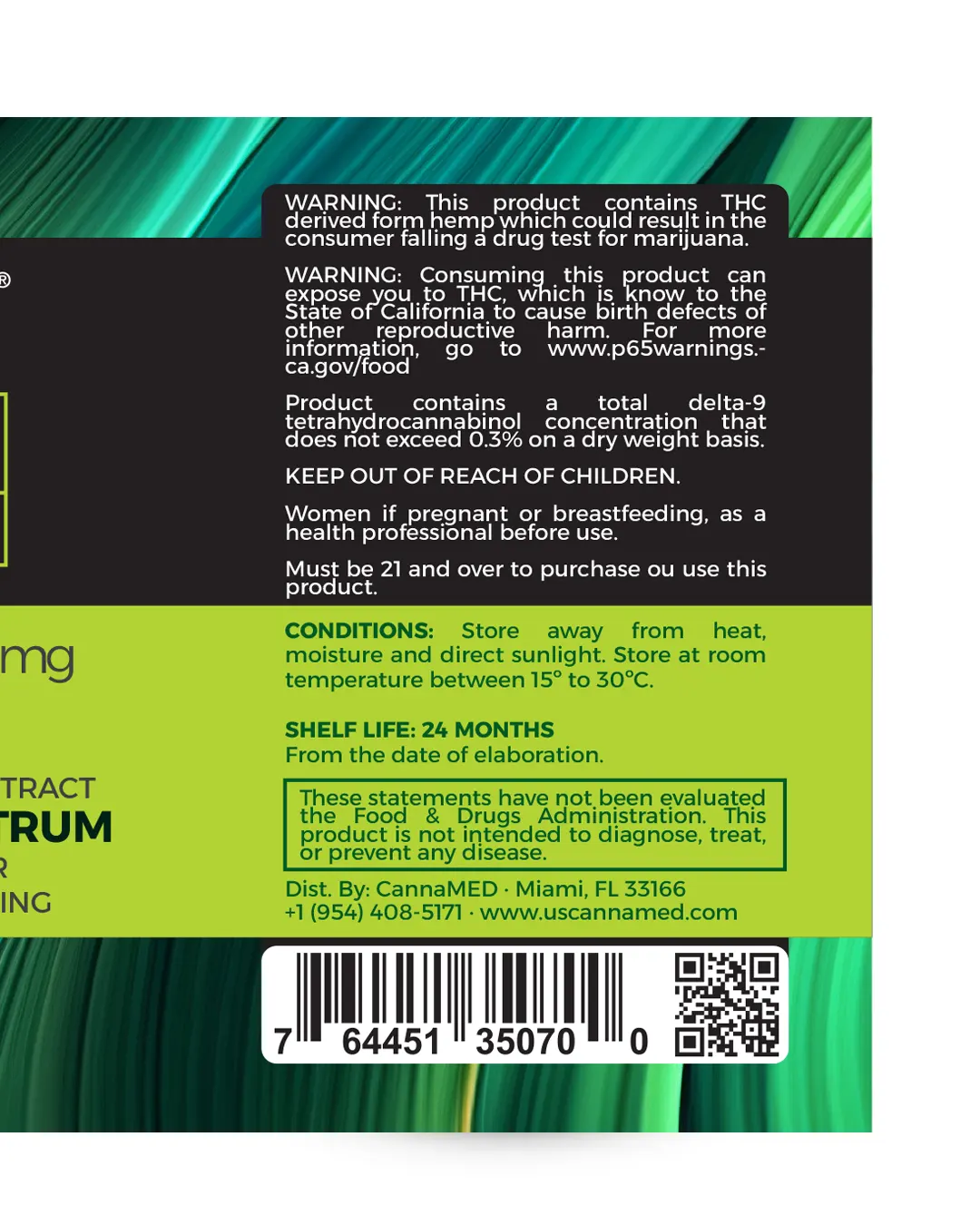 usCannaMed | Full Spectrum 3000mg THC 2mg